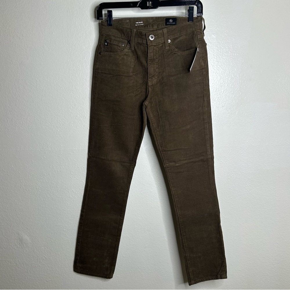 NWT AG The Mari High Rise Straight Leg Corduory Pant Size 26